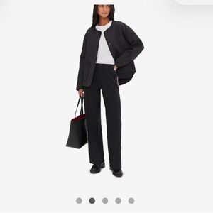 Sanctuary Runway Black Satin Track pant with white stripe